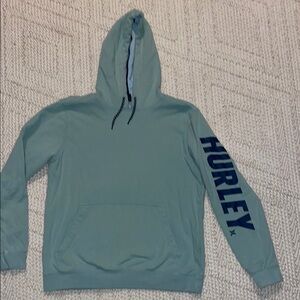 Hurley Green Hoodie with Logo Sleeve